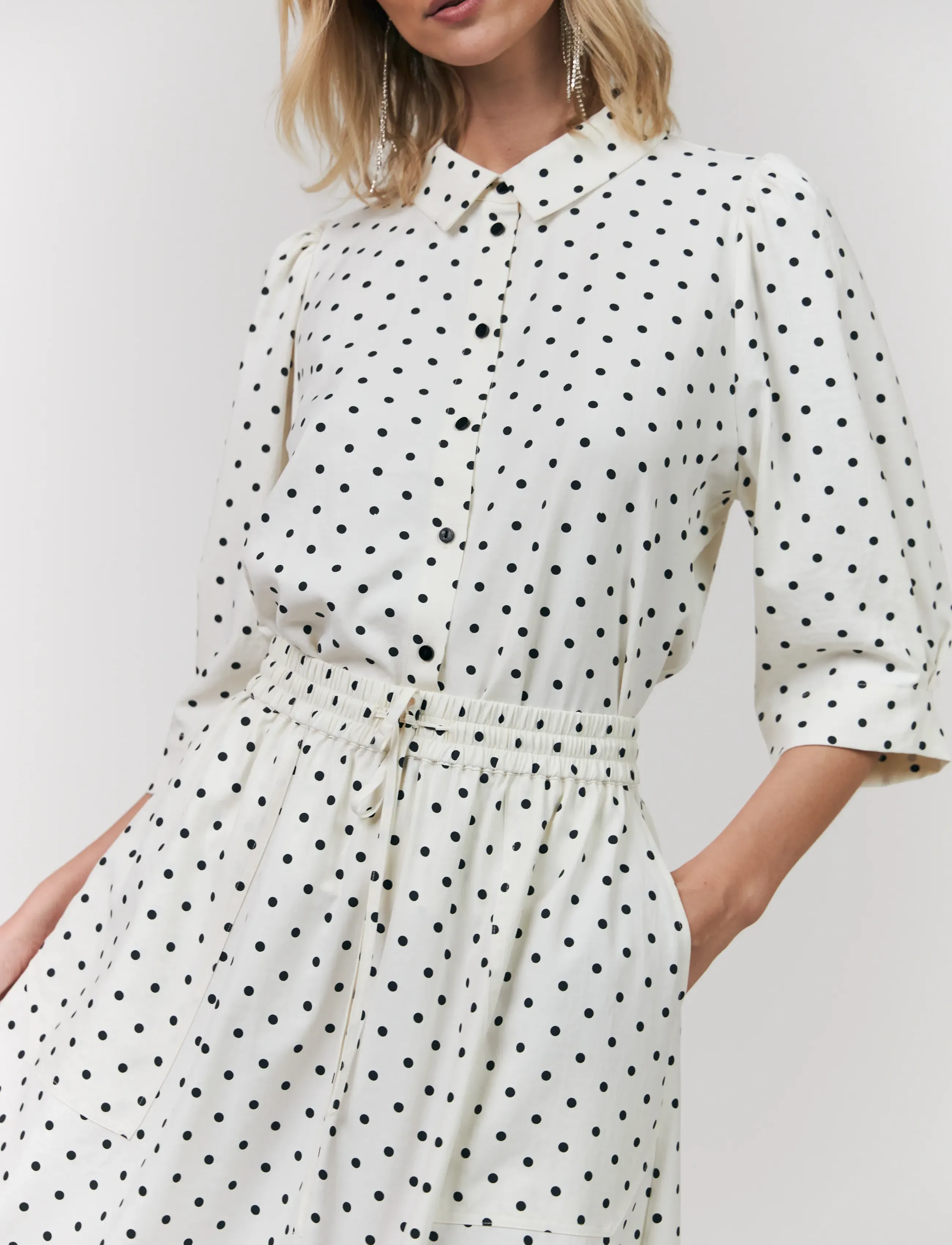 Lollys Laundry BonoLL Shirt - Shirts - DOT PRINT / white