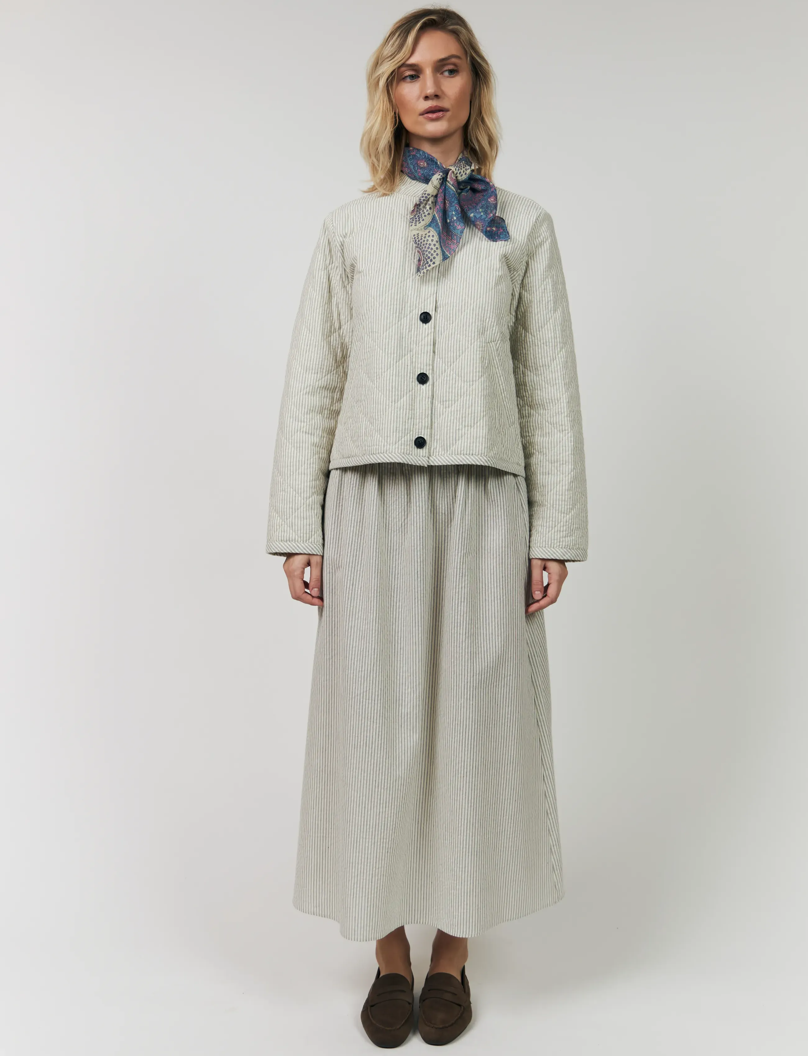 Lollys Laundry EmiliaLL Jacket LS - Jacken & Mäntel - STRIPE / cream