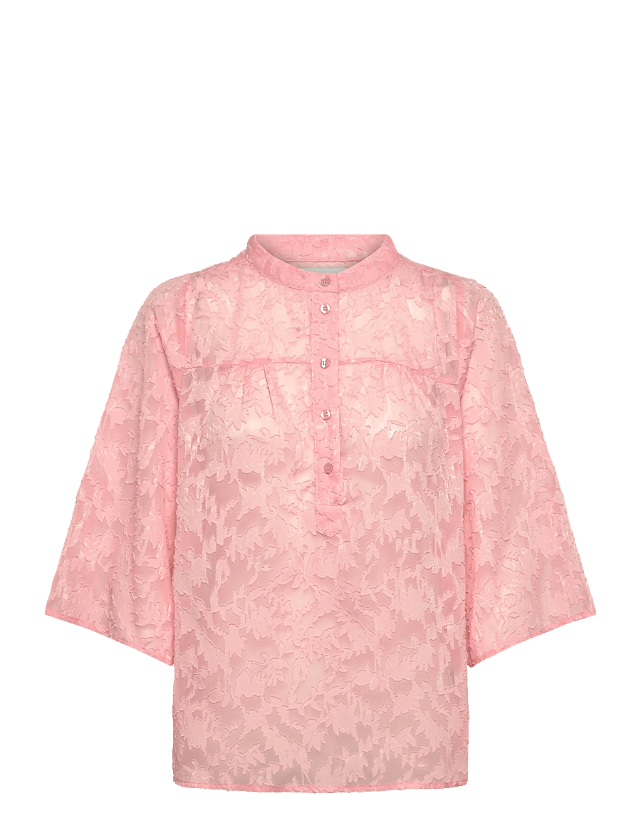 Lollys Laundry - LouiseLL Blouse - kortärmade blusar - 84 light pink - 1