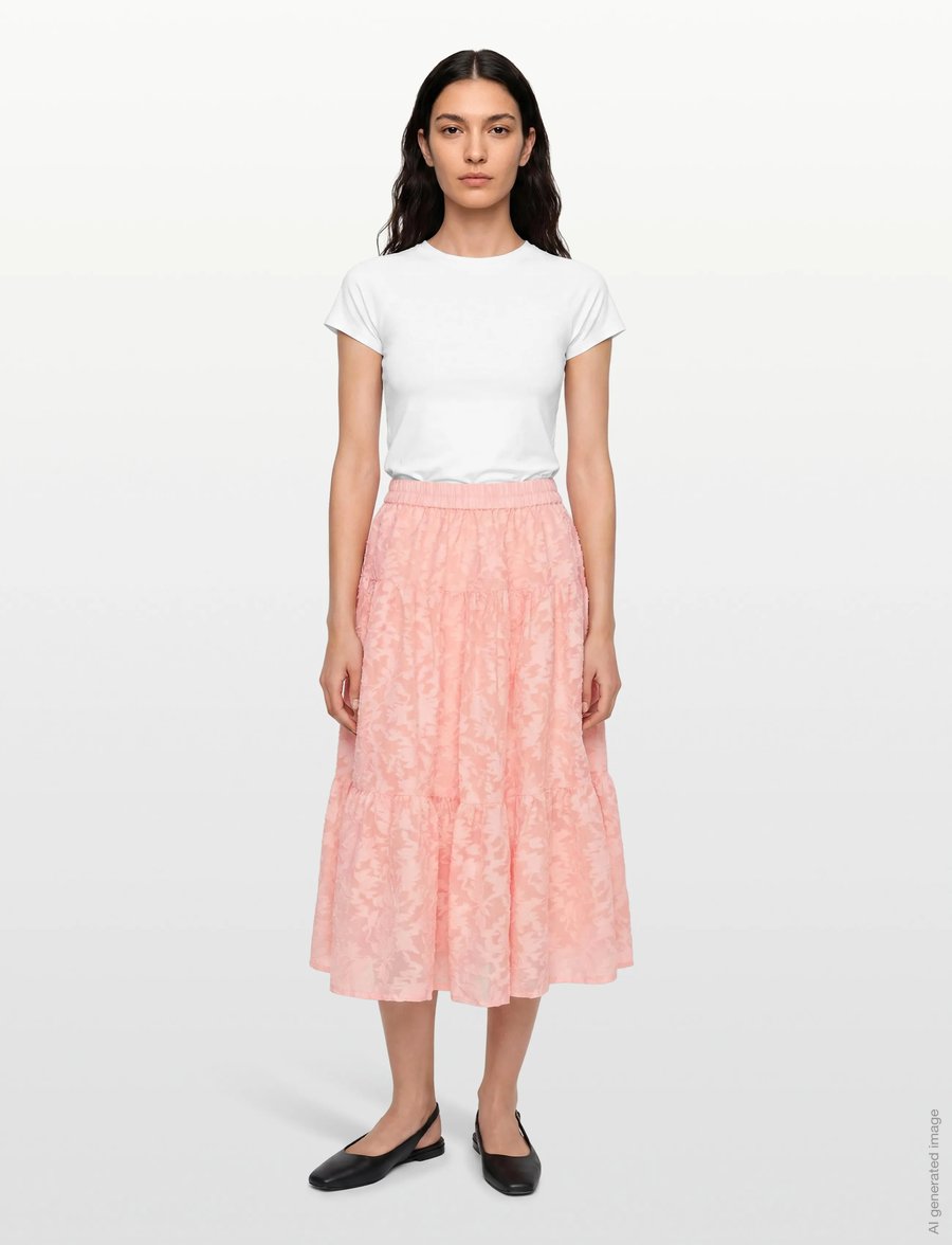 Lollys Laundry - MorningLL Midi Skirt - midiseelikud - light pink - 0