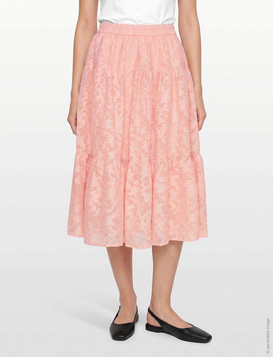 Lollys Laundry - MorningLL Midi Skirt - midi-röcke - light pink - 3