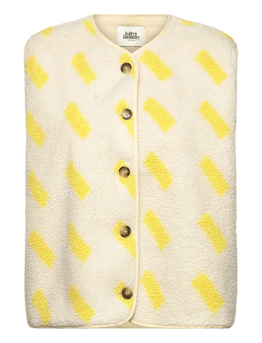 Lollys Laundry - JaceLL Vest SL - fleece- und teddy-westen - light yellow - 1