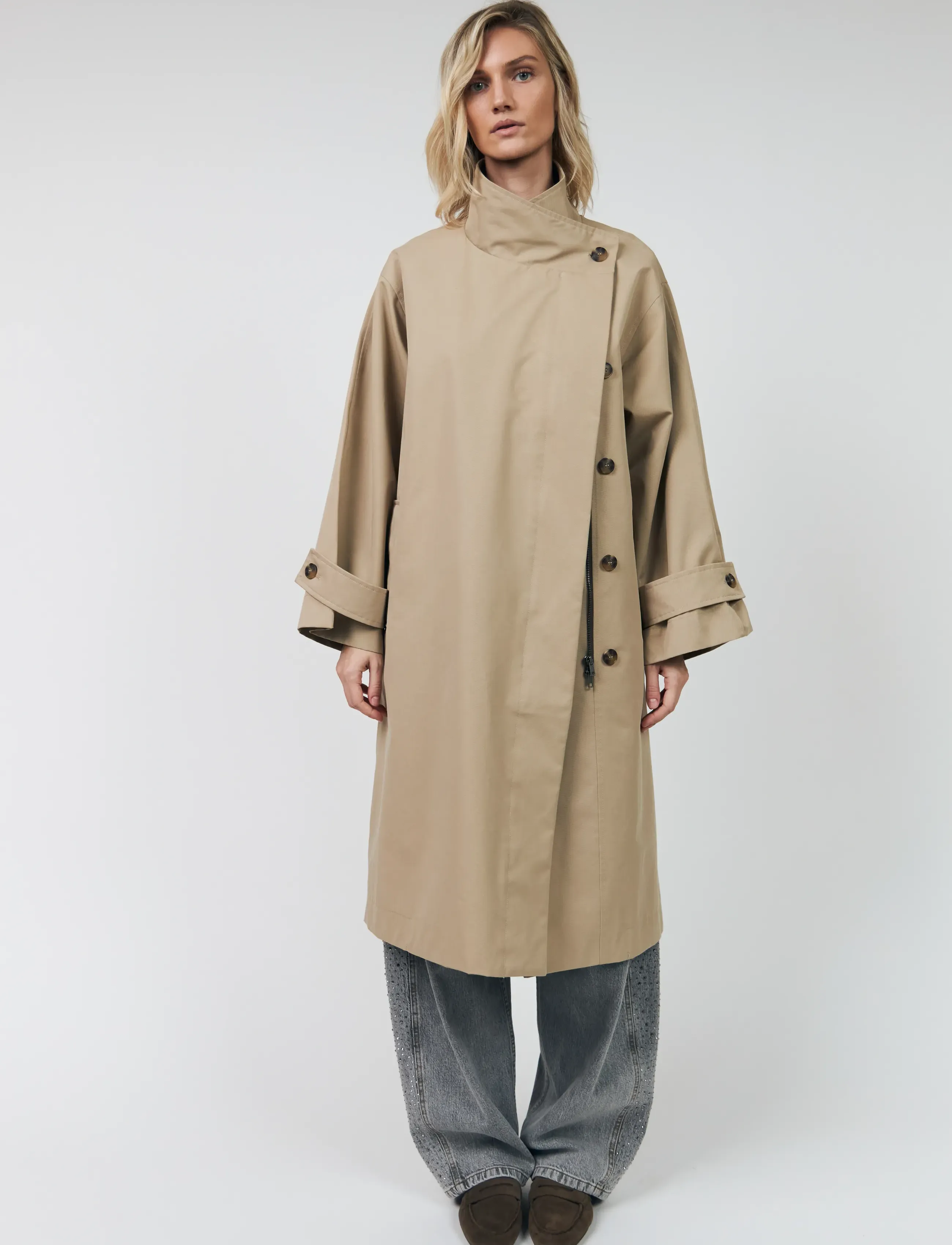 Lollys Laundry - RussiLL Jacket LS - trenchcoats - 08 beige - 0