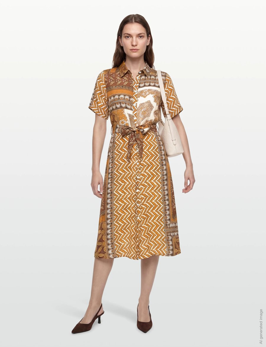 Lollys Laundry - TulleLL Midi dress - särkkleidid - graphic print - 0