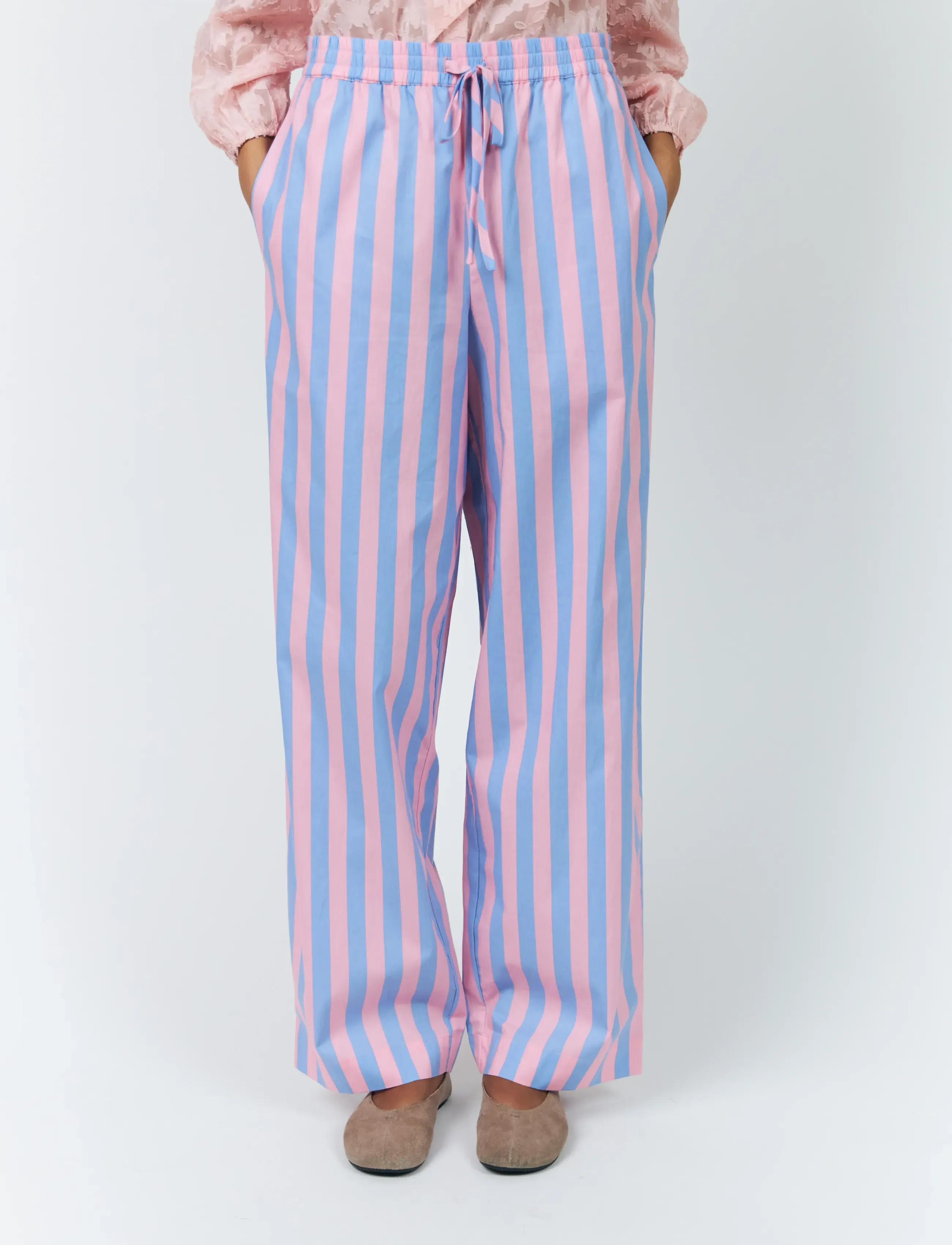 Lollys Laundry RitaLL Pants - Tøj - STRIPE / pink/rose