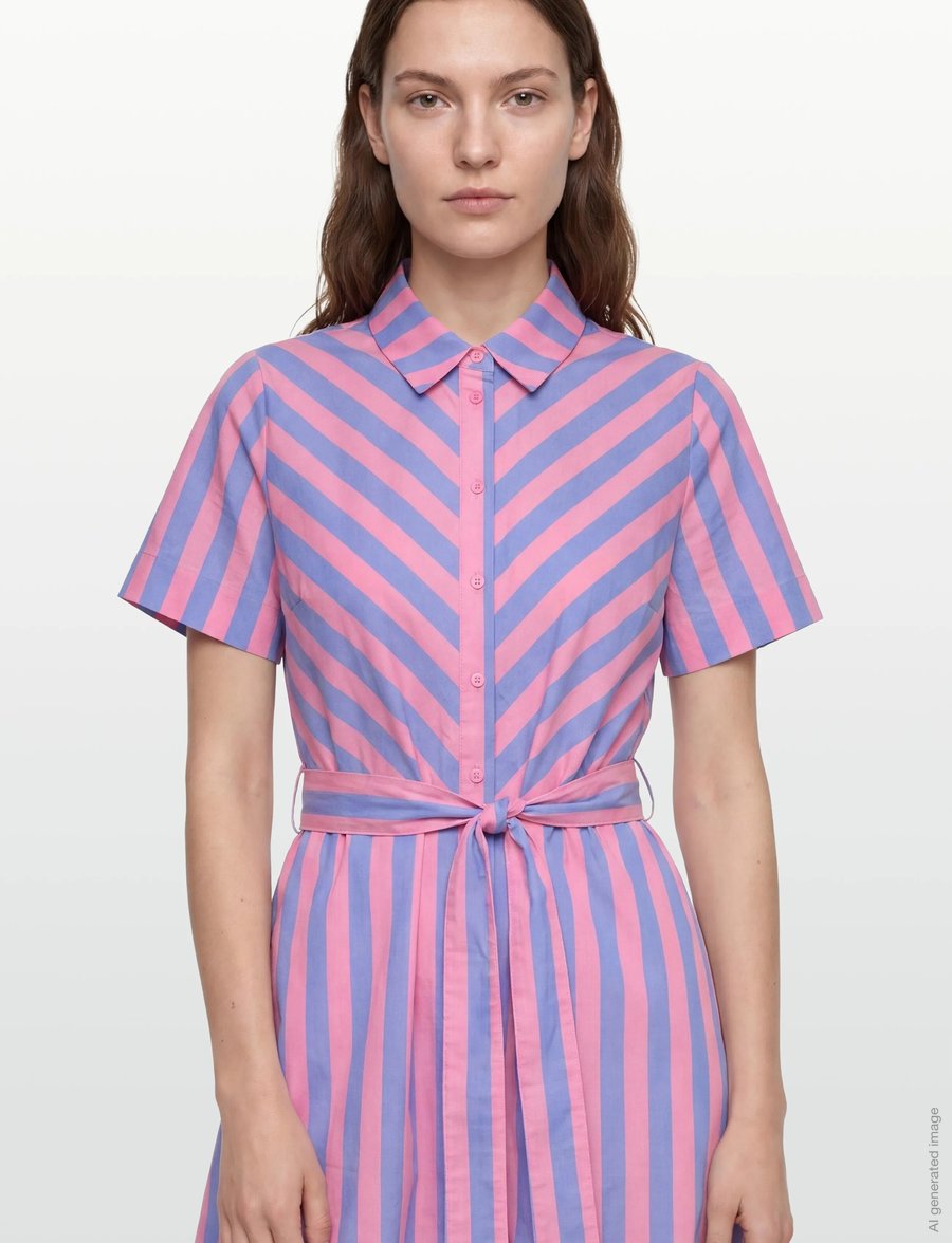 Lollys Laundry - TulleLL Midi dress SS - suvekleidid - stripe - 3