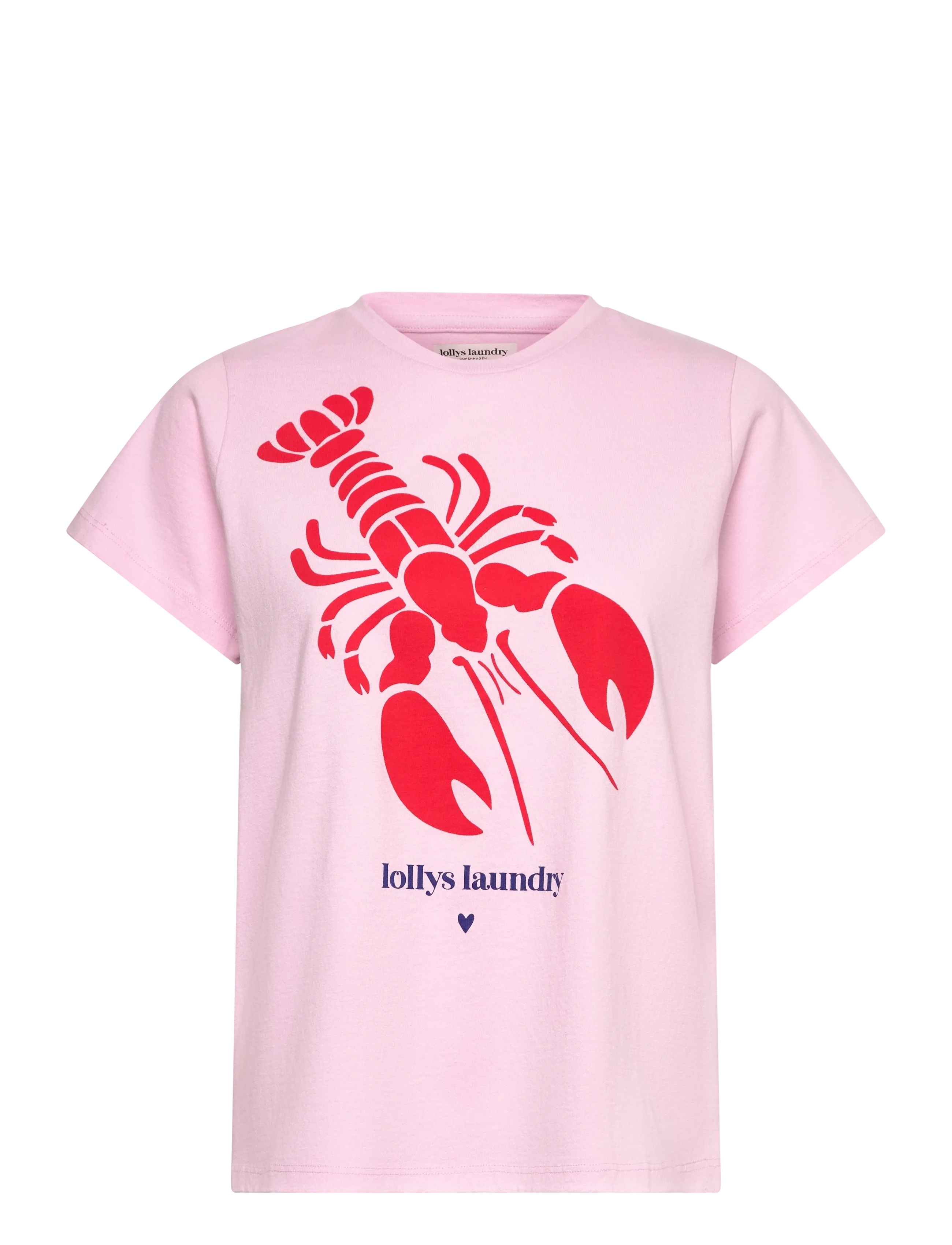Lollys Laundry RomaLL Lobster Tee SS - T-Shirts & Tops - RED / pink/rose