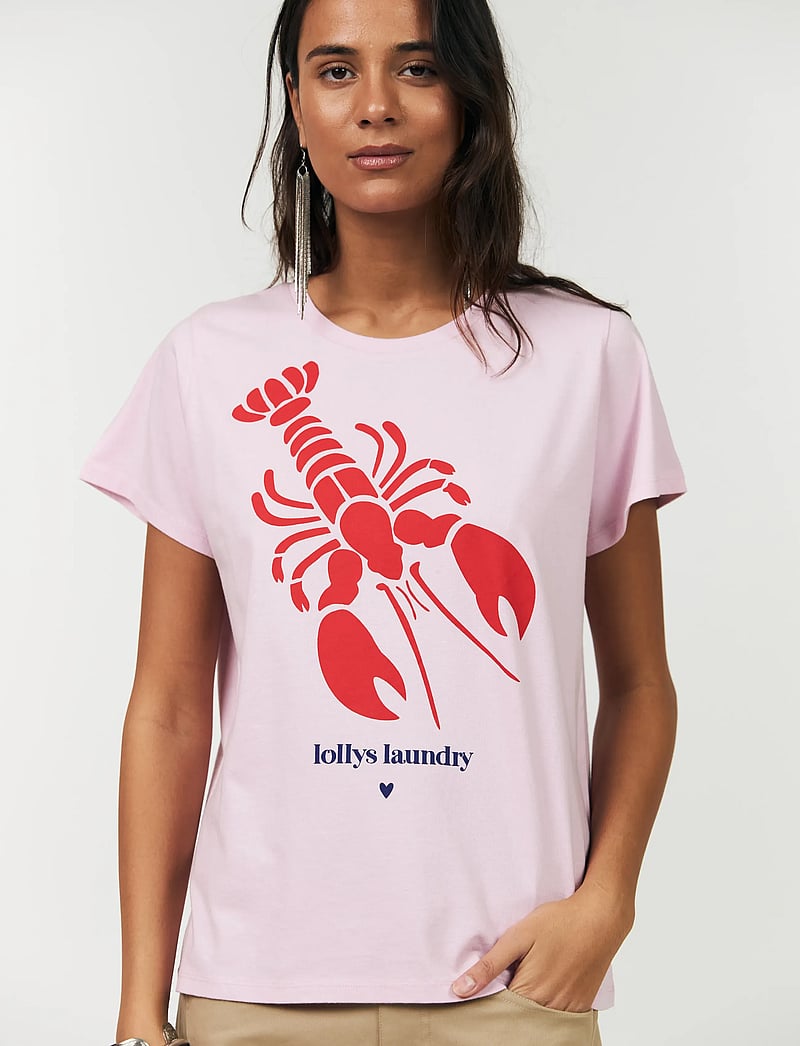 Lollys Laundry - RomaLL Lobster Tee SS - t-shirts - red - 0