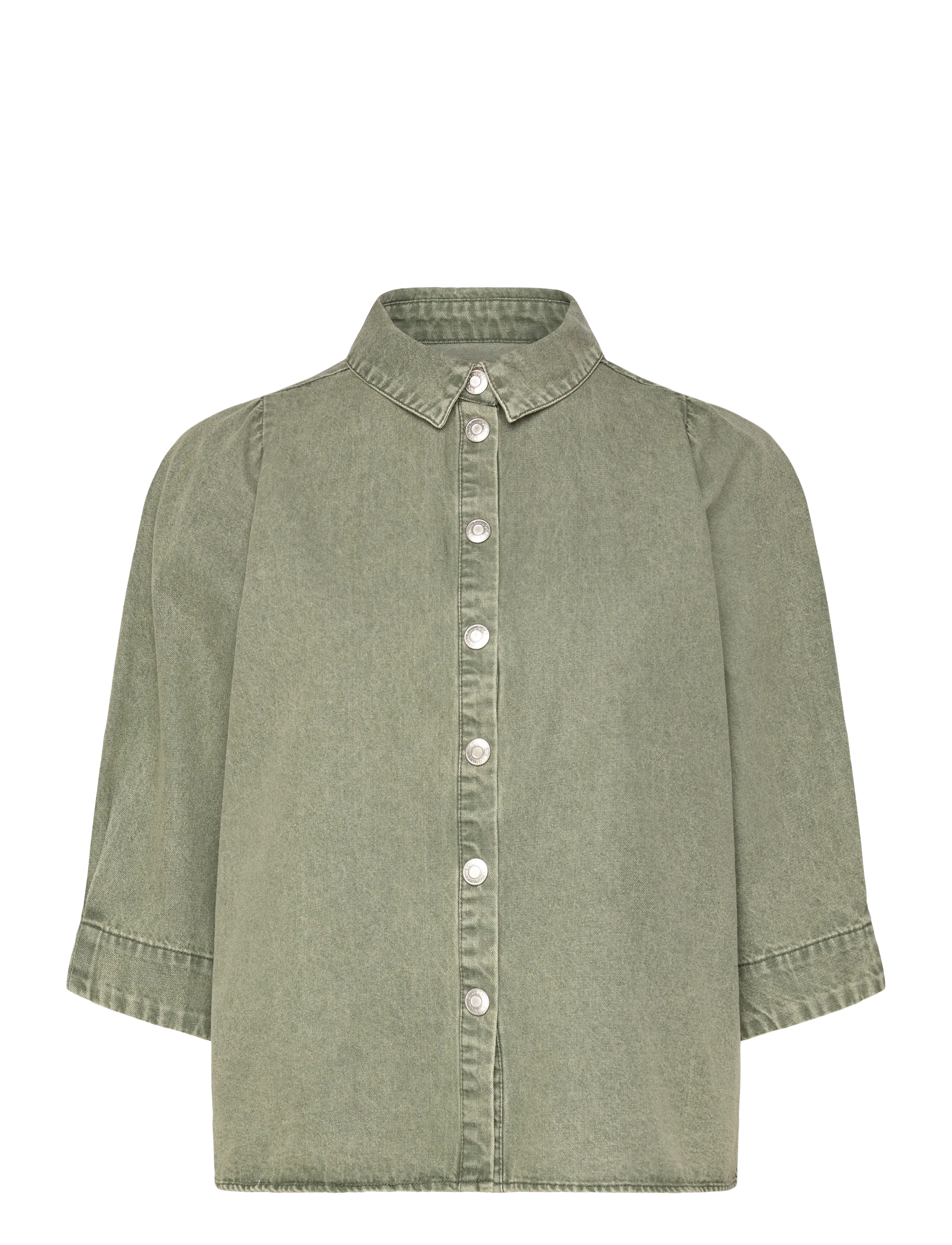 Lollys Laundry BonoLL Shirt SS - Blouses & Shirts - DUSTY GREEN / khaki/green