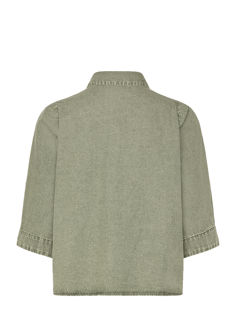 Lollys Laundry - BonoLL Shirt SS - lühikeste varrukatega särgid - dusty green - 2