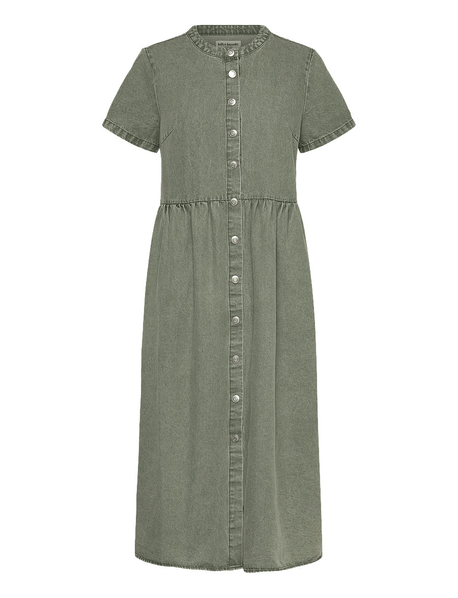 Lollys Laundry - AliyaLL Maxi Dress SS - robes chemises - dusty green - 1