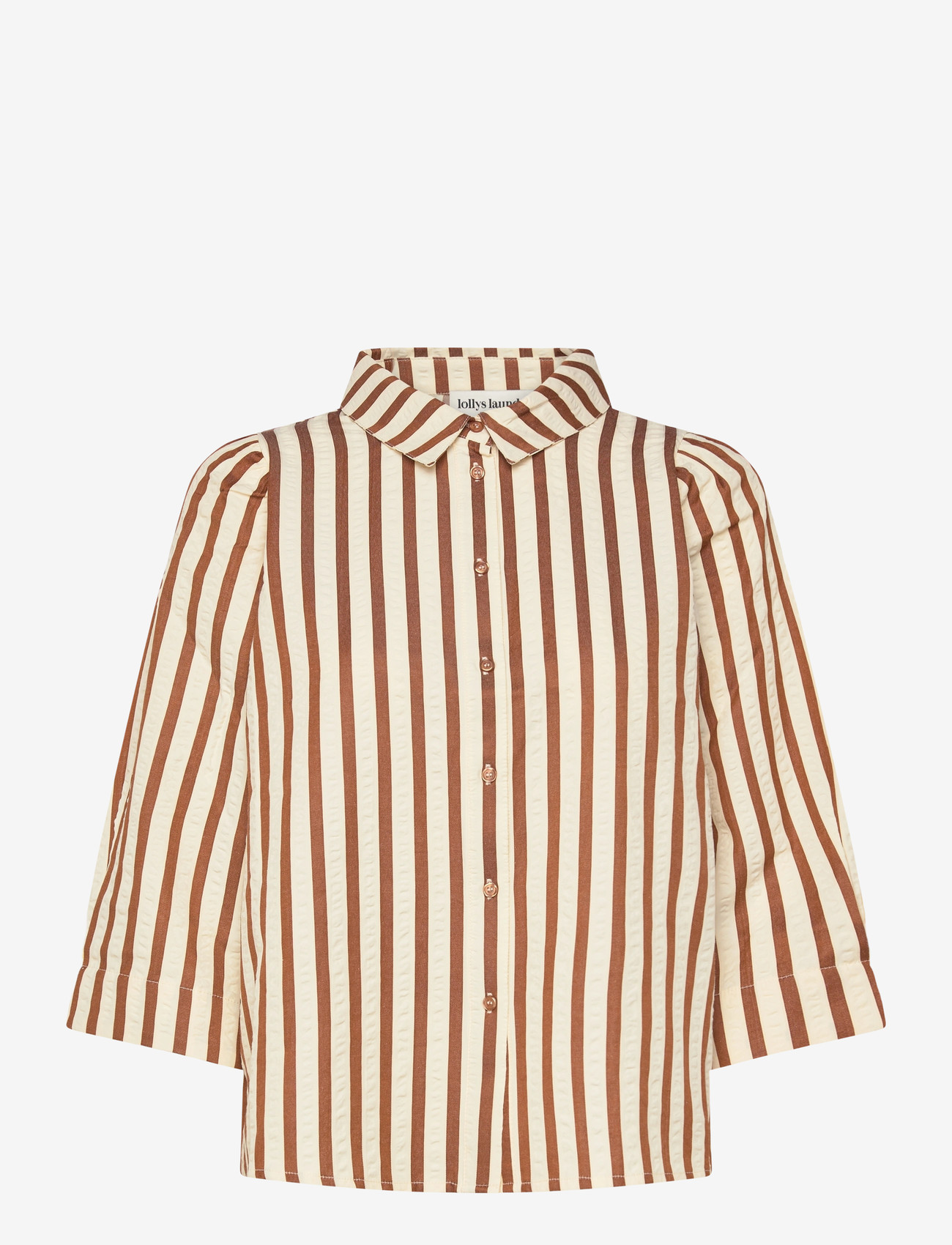 Lollys Laundry - BonoLL Shirt SS - kortärmade skjortor - dark mokka - 1