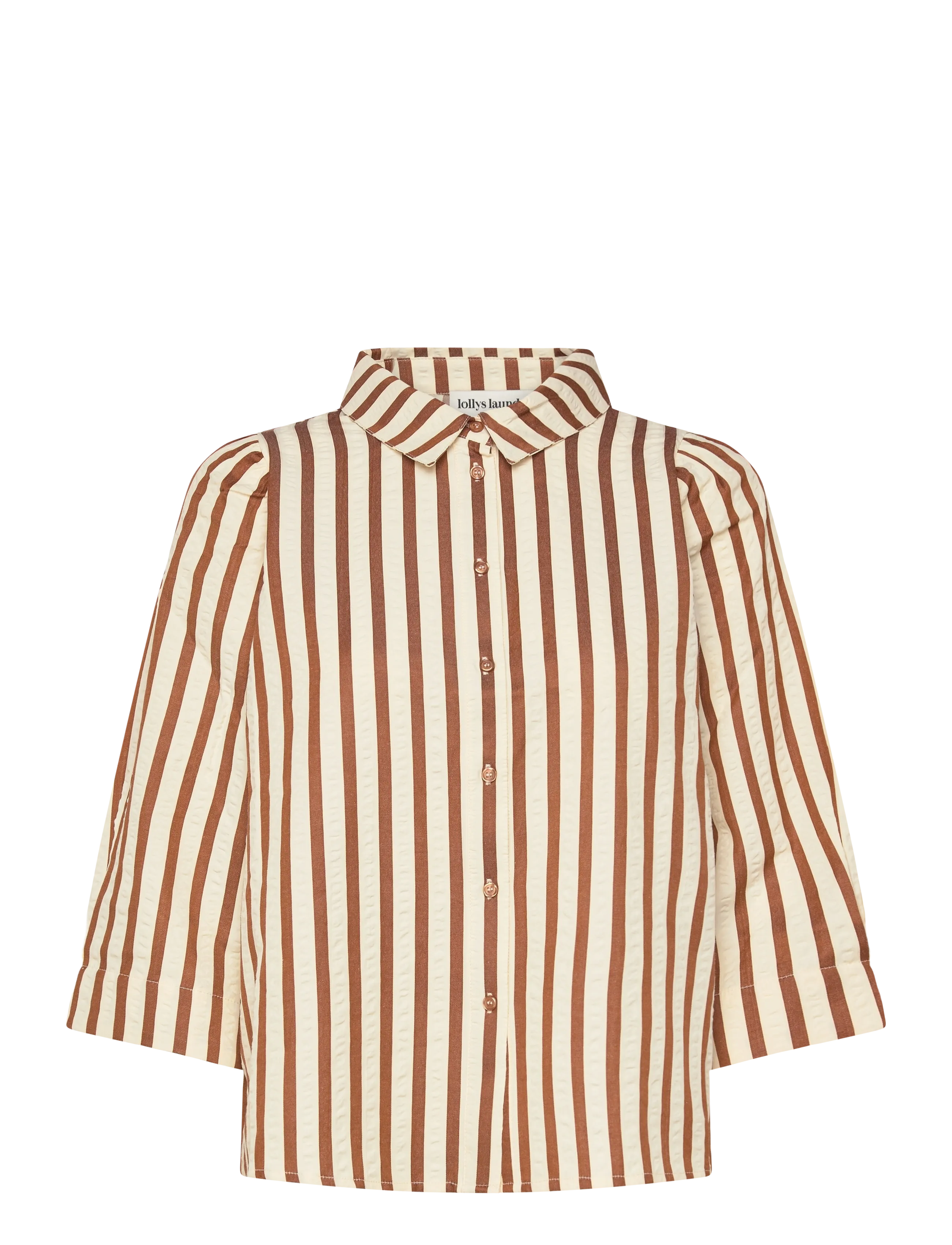 Lollys Laundry BonoLL Shirt SS - Blouses & Shirts - DARK MOKKA / brown