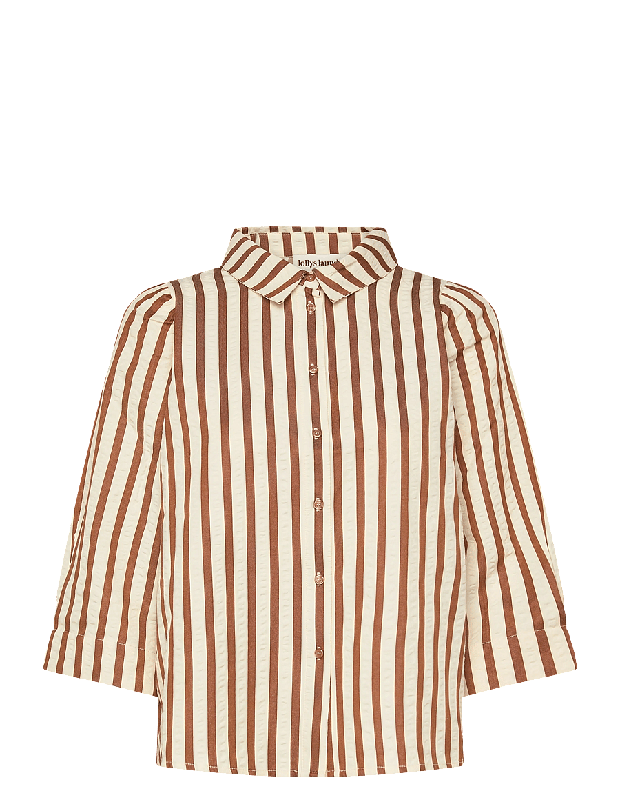 Lollys Laundry - BonoLL Shirt SS - kurzärmlige hemden - dark mokka - 1