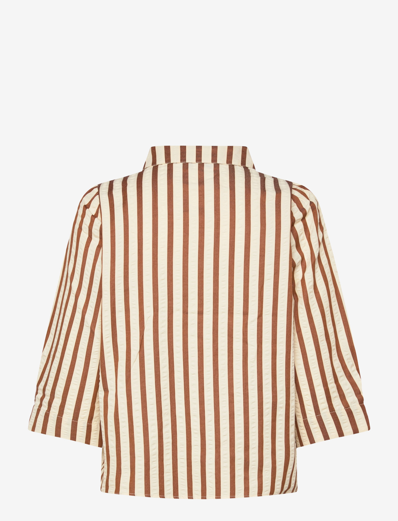 Lollys Laundry - BonoLL Shirt SS - kortärmade skjortor - dark mokka - 2