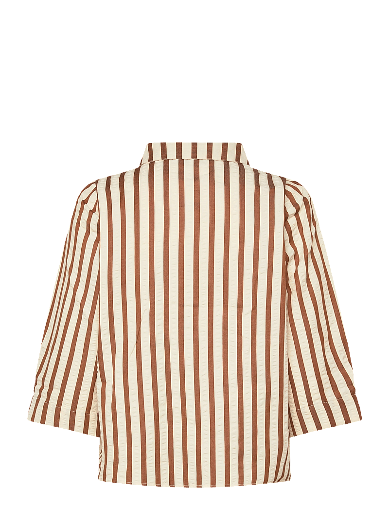 Lollys Laundry - BonoLL Shirt SS - kortärmade skjortor - dark mokka - 2