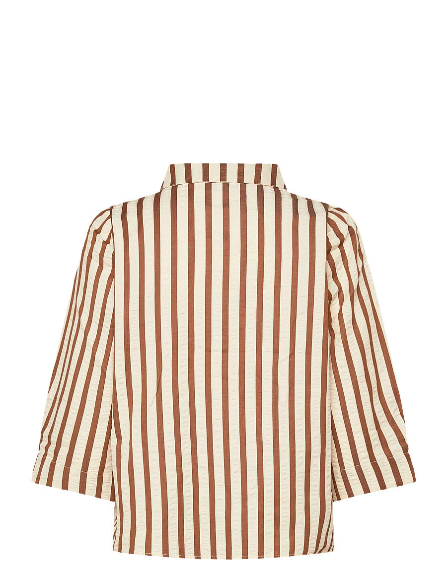 Lollys Laundry - BonoLL Shirt SS - kurzärmlige hemden - dark mokka - 2