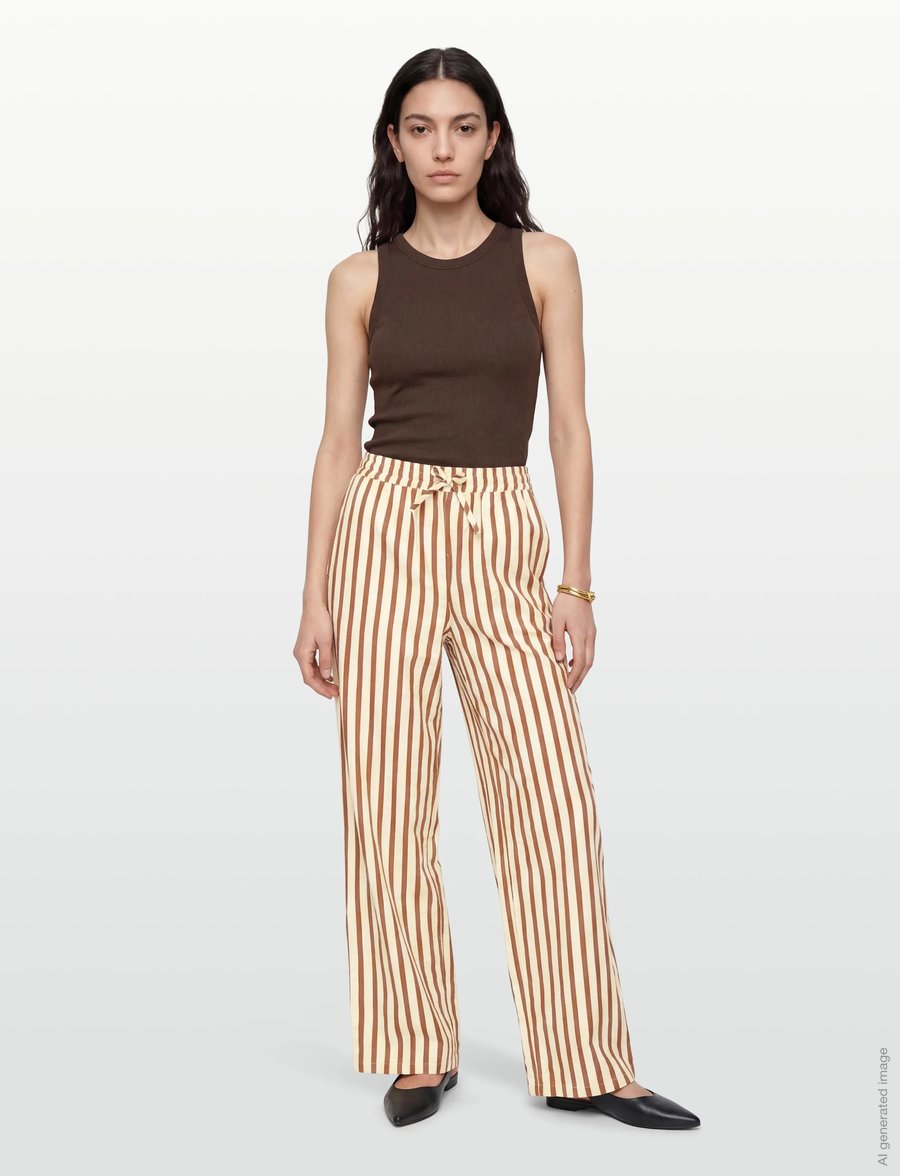 Lollys Laundry - RitaLL Pants - vida byxor - dark mokka - 0
