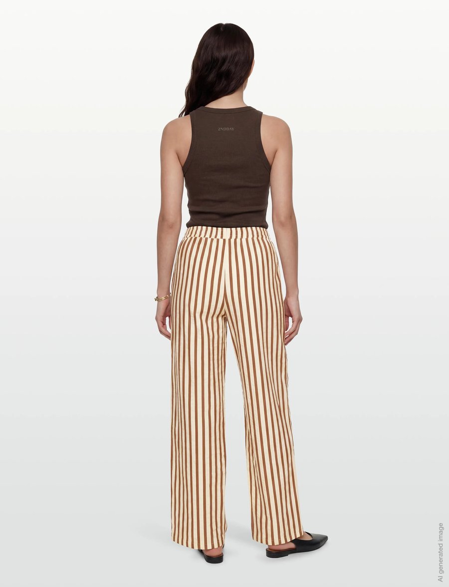 Lollys Laundry - RitaLL Pants - vida byxor - dark mokka - 4