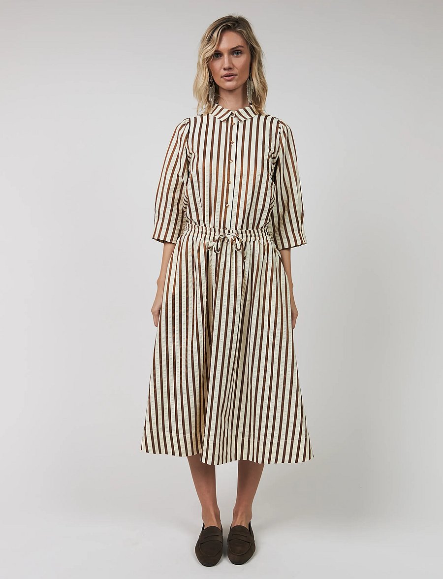 Lollys Laundry - BristolLL Midi Skirt - midi-röcke - dark mokka - 0