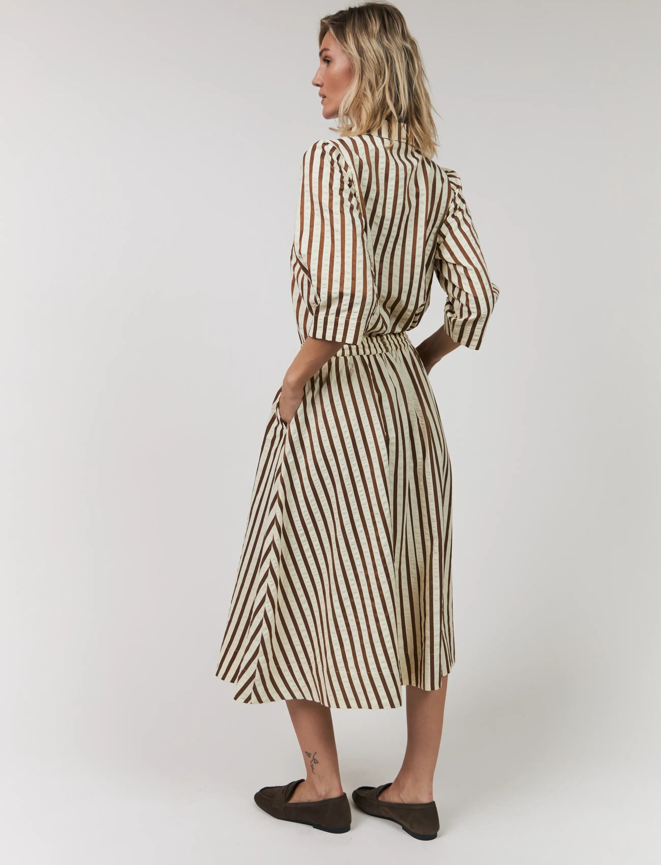 Lollys Laundry - BristolLL Midi Skirt - midi-röcke - dark mokka - 3