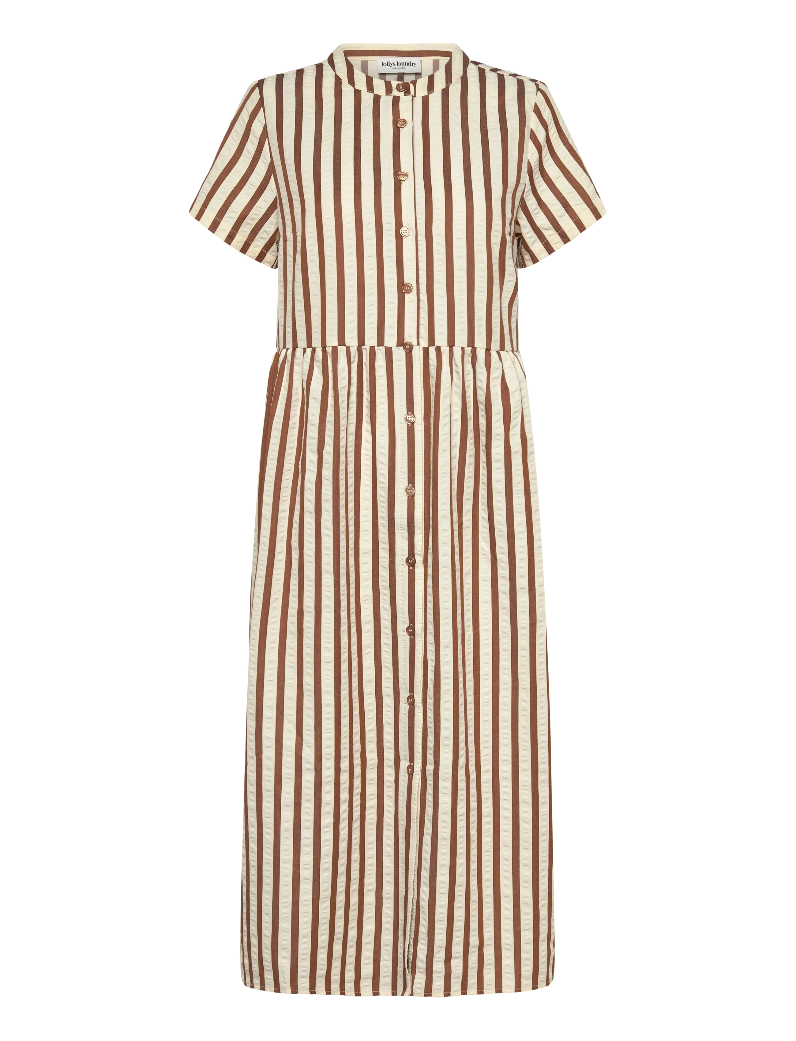 Lollys Laundry AliyaLl Maxi Dress SS - Maxi Dresses - DARK MOKKA / brown