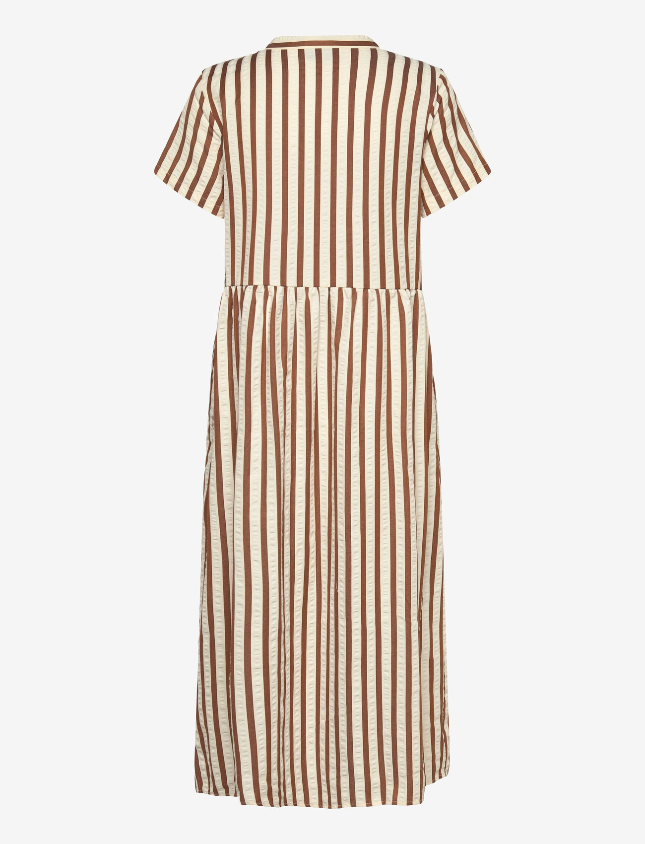 Lollys Laundry - AliyaLl Maxi Dress SS - skjortekjoler - dark mokka - 2