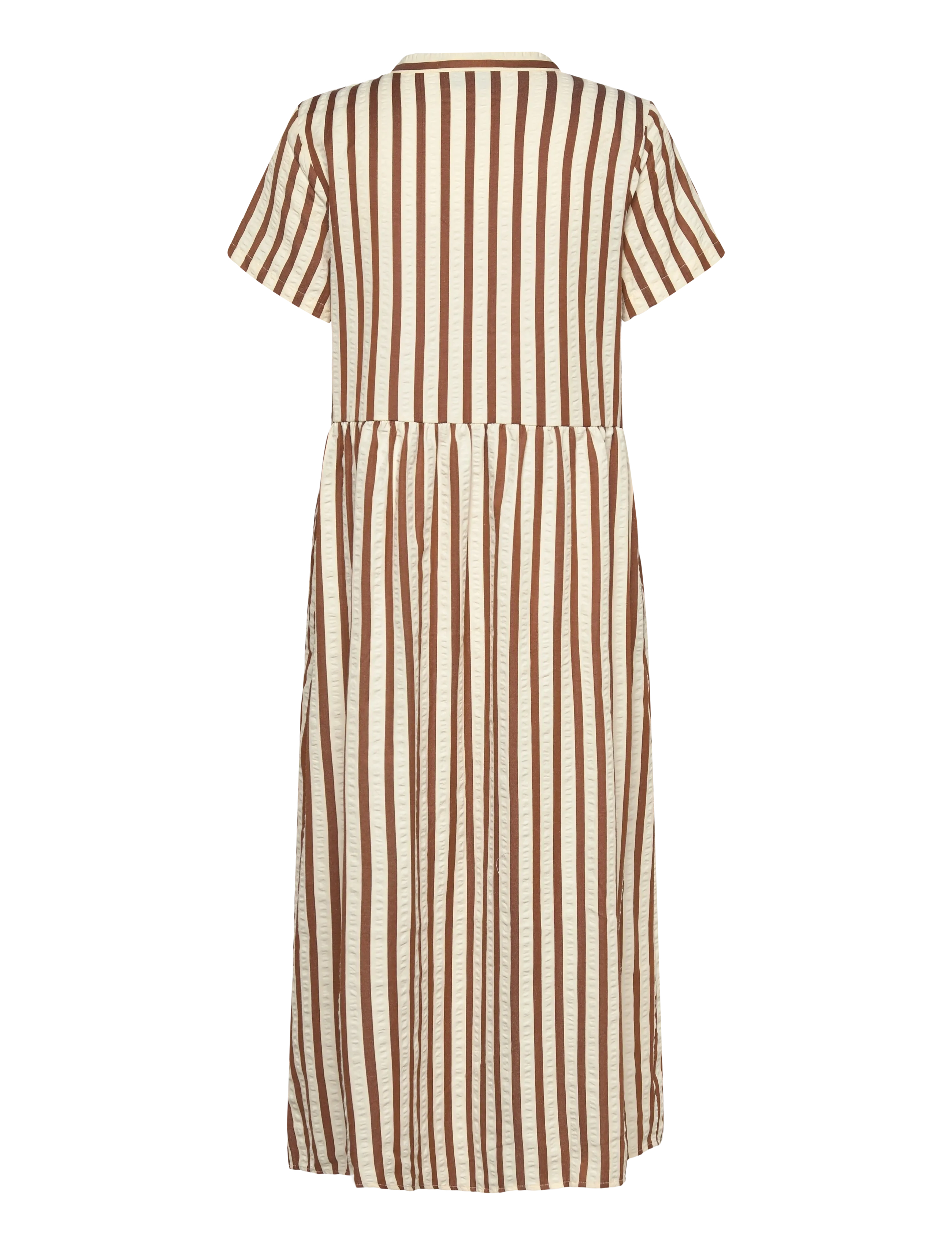 Lollys Laundry - AliyaLl Maxi Dress SS - särkkleidid - dark mokka - 2