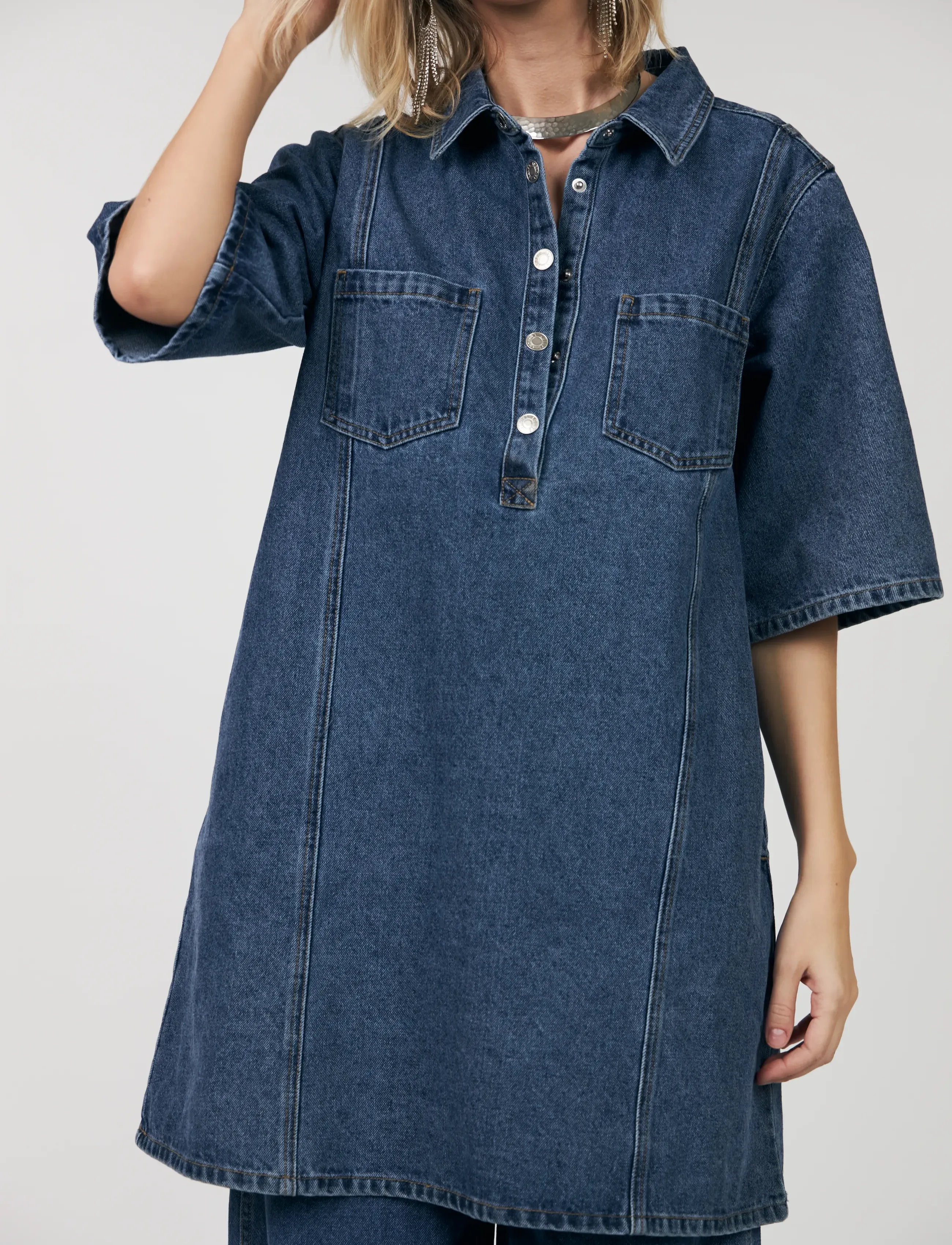 Lollys Laundry - MolaLL Dress SS - jeansklänningar - blue - 4