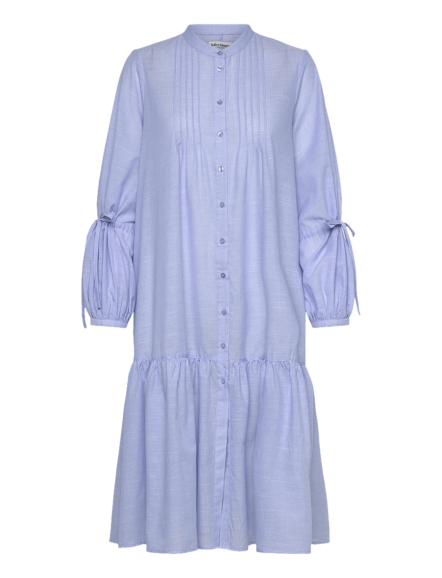 Lollys Laundry - AlannaLL Maxi Dress LS - särkkleidid - light blue - 1