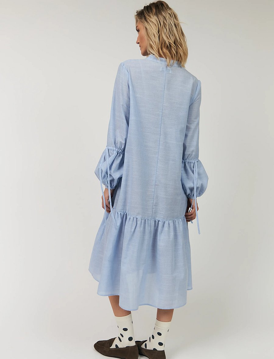 Lollys Laundry - AlannaLL Maxi Dress LS - särkkleidid - light blue - 3