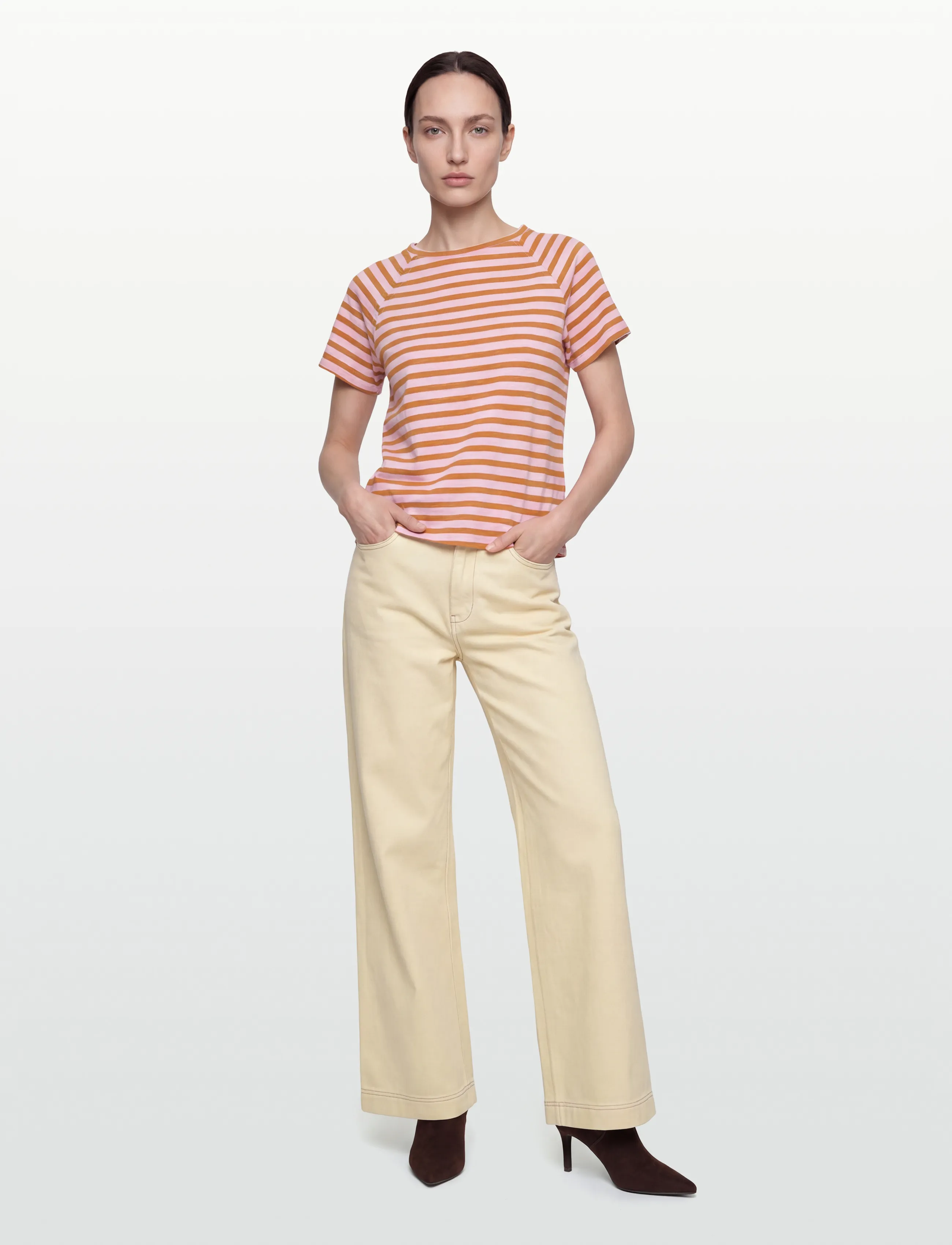 Lollys Laundry LizLL Tee SS - T-Shirts & Tops - 84 LIGHT PINK / pink/rose