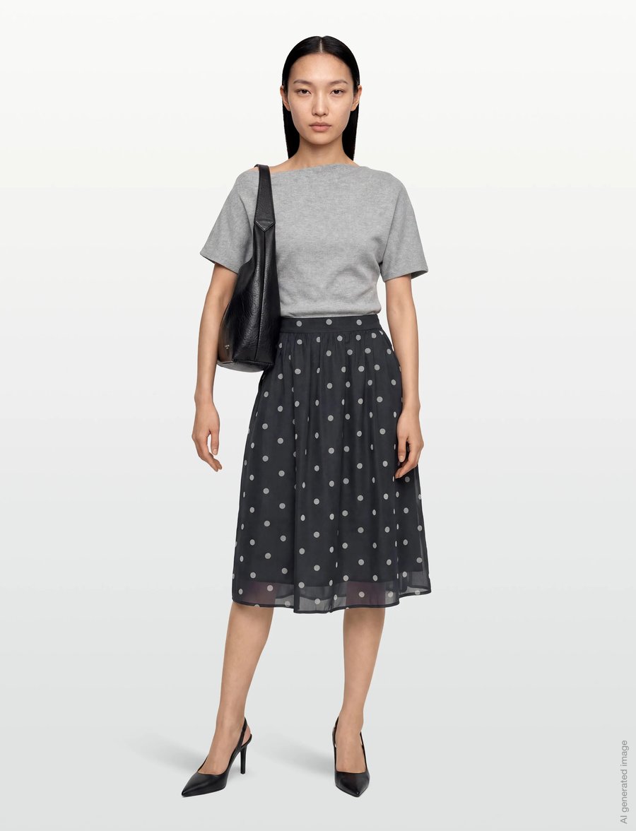 Lollys Laundry - EllaLL Midi Skirt - midi nederdele - dark blue - 0