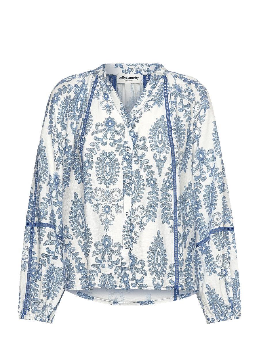 Lollys Laundry - VeroLL Shirt LS - pikkade varrukatega pluusid - blue - 1