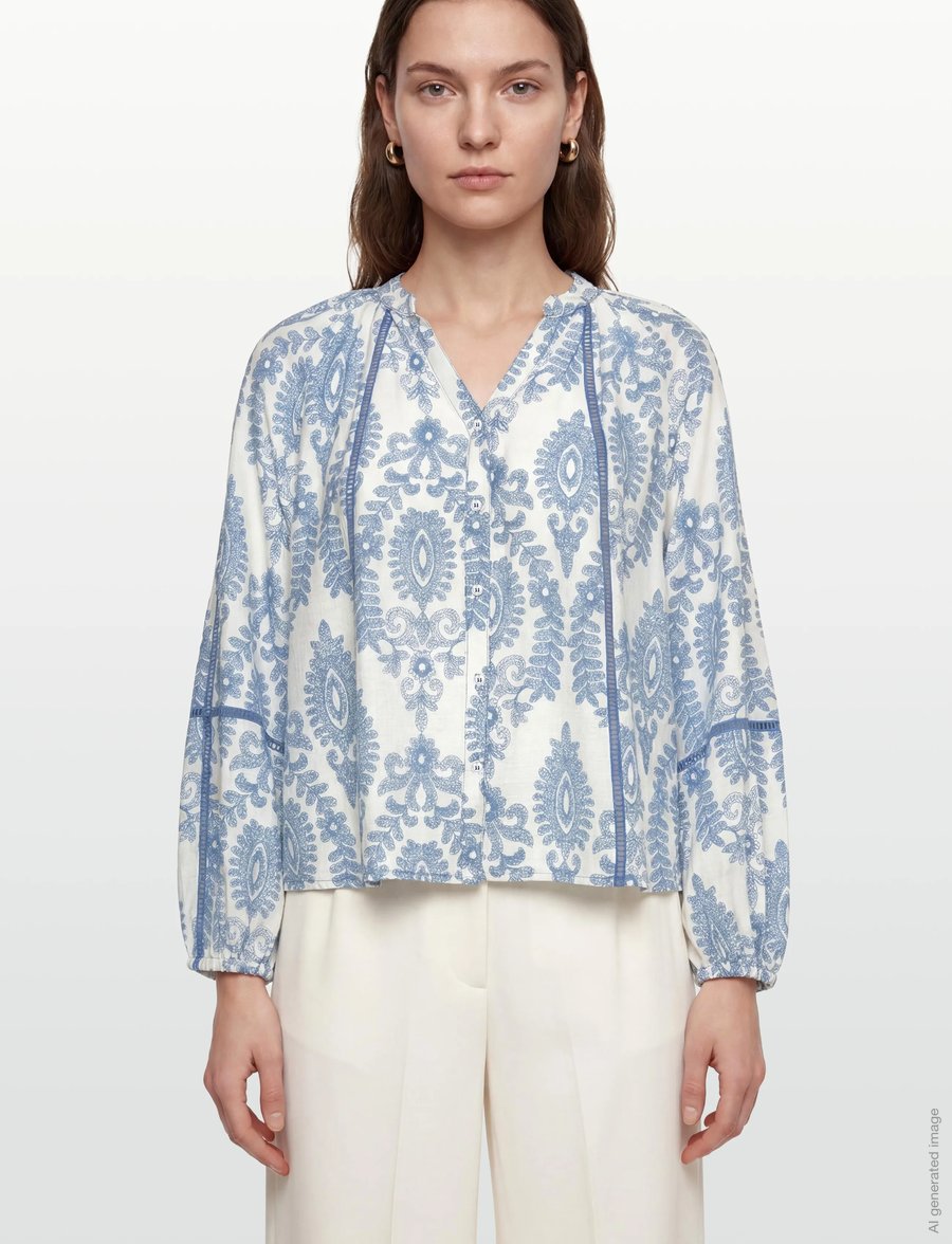 Lollys Laundry - VeroLL Shirt LS - pikkade varrukatega pluusid - blue - 3