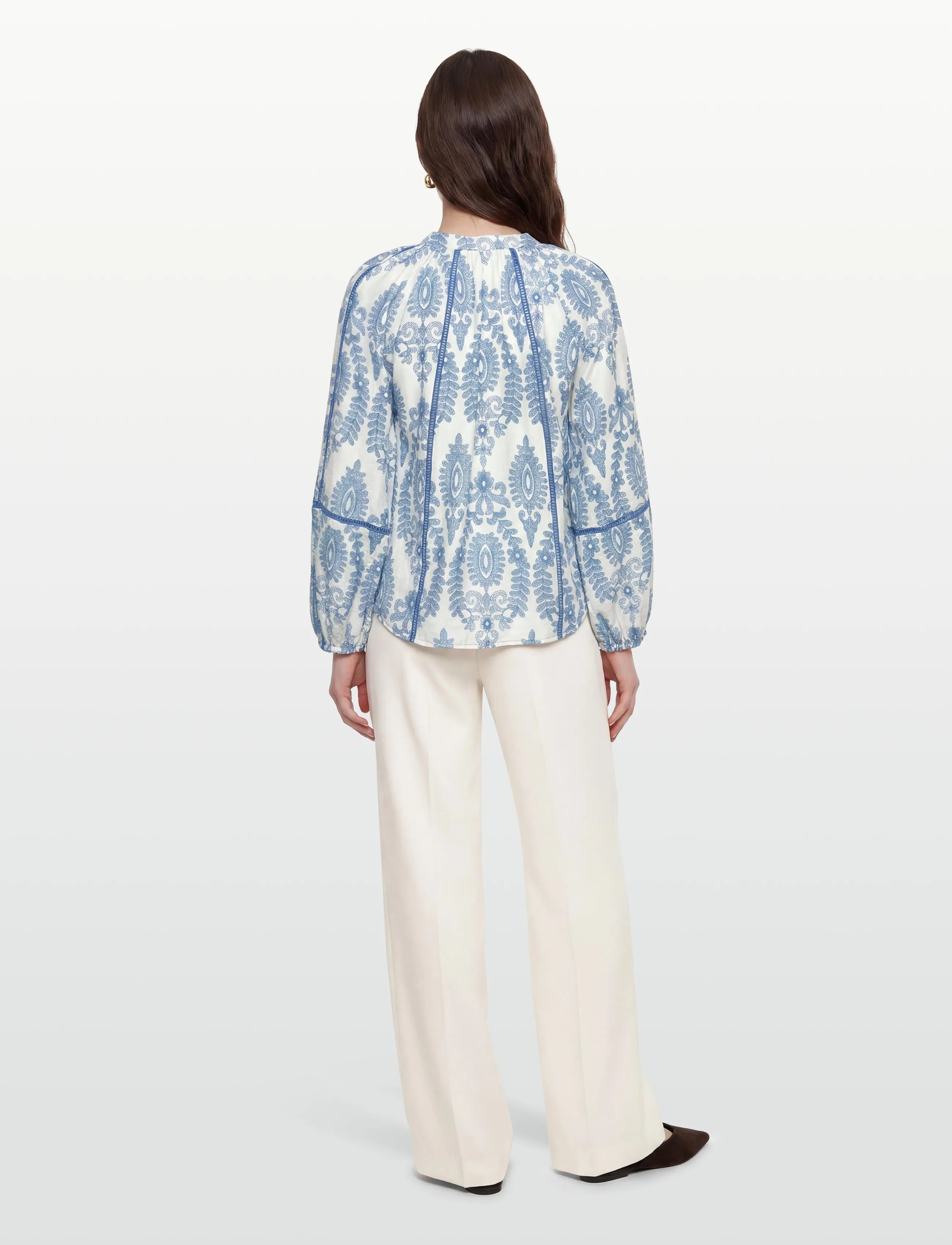 Lollys Laundry - VeroLL Shirt LS - long sleeved blouses - blue - 4