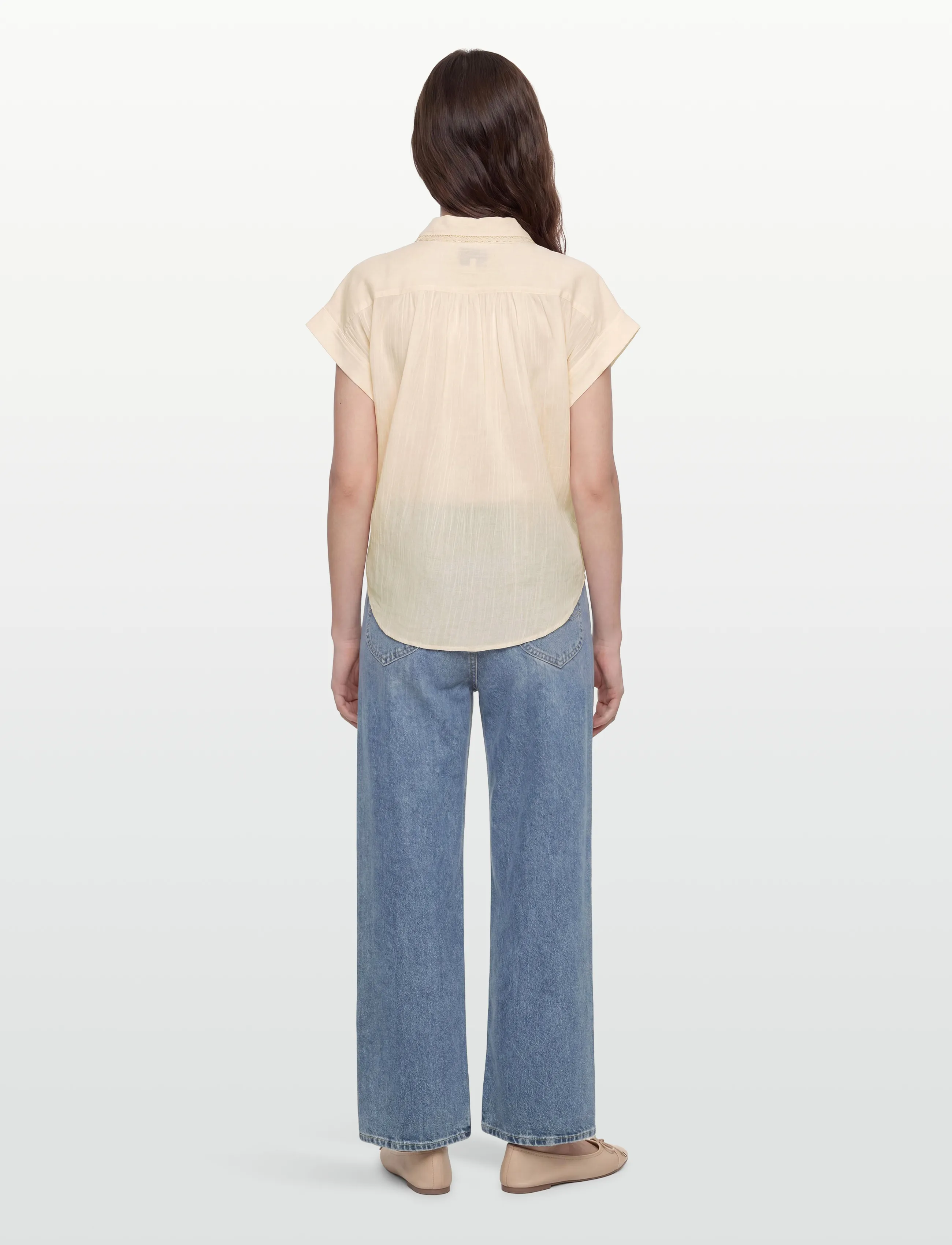 Lollys Laundry - BadalLL Shirt - kortärmade skjortor - 02 creme - 4