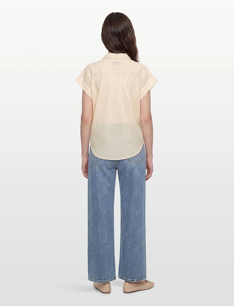 Lollys Laundry - BadalLL Shirt - kortærmede skjorter - 02 creme - 4