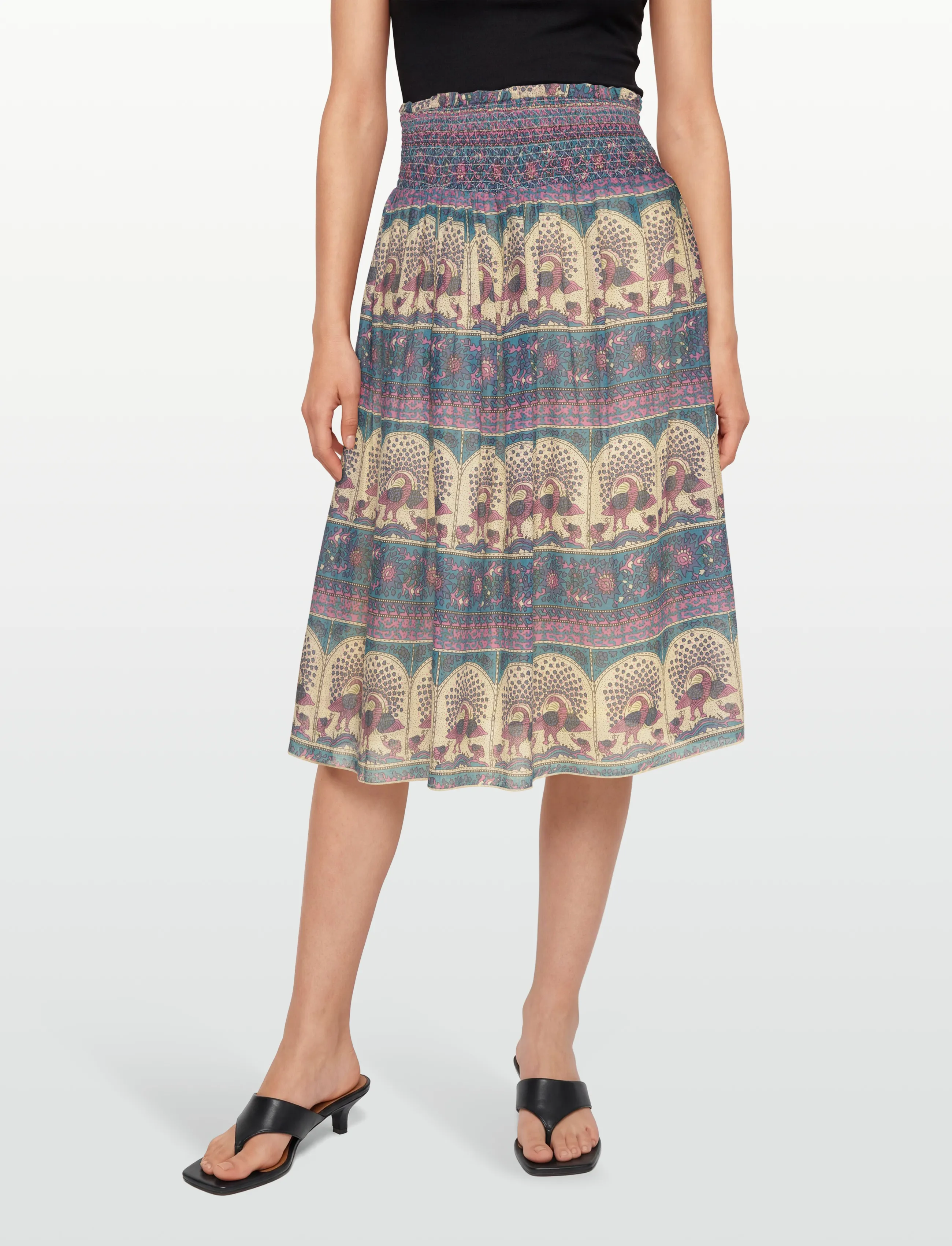 Lollys Laundry - MyraLL Midi Skirt - jupes midi - blue - 3