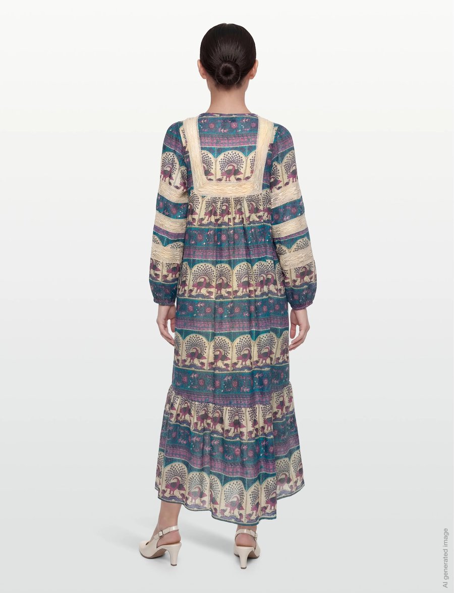 Lollys Laundry - LatourLL Maxi Dress - maxi kjoler - blue - 5