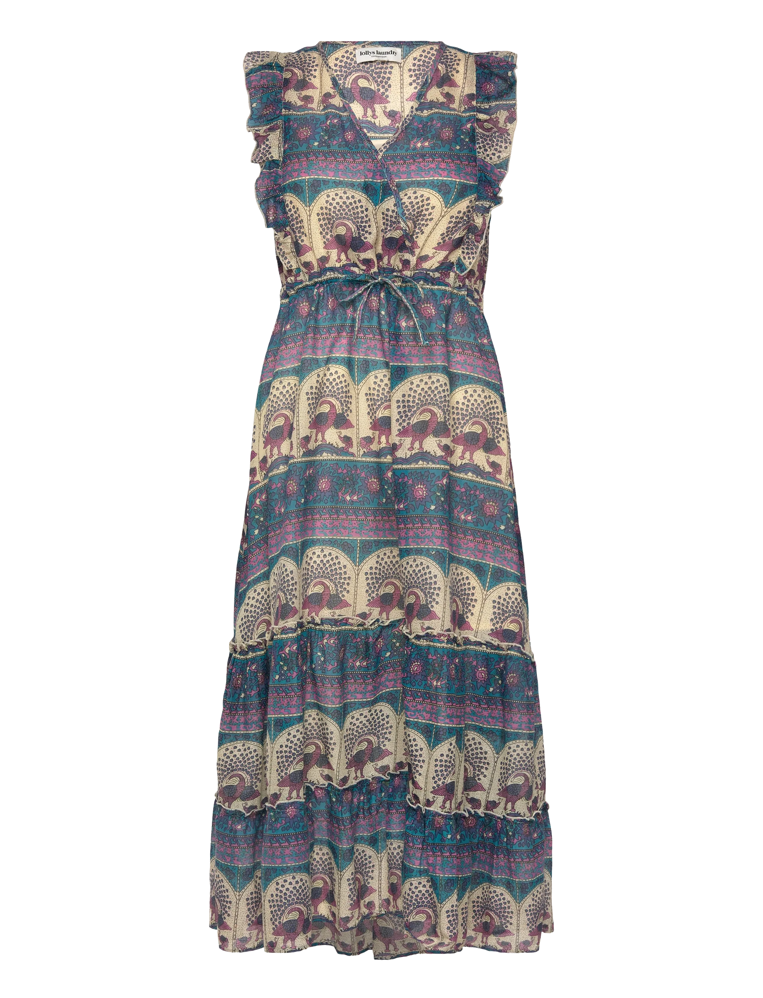 LOLLYS LAUNDRY Samoll Midi Kleid Blau - S - Damen
