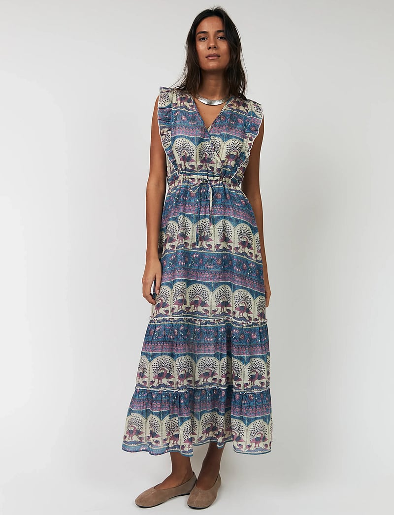 Lollys Laundry - SamoLL Midi Dress - maxiklänningar - 20 blue - 0