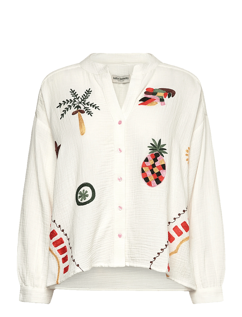 Lollys Laundry - ScottieLL Shirt LS - long sleeved blouses - creme - 0