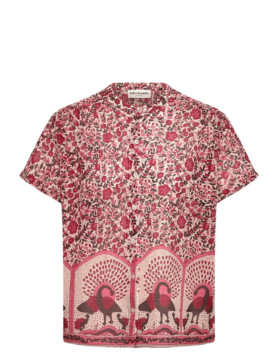 Lollys Laundry - MyaLL Shirt - kortärmade skjortor - red - 1