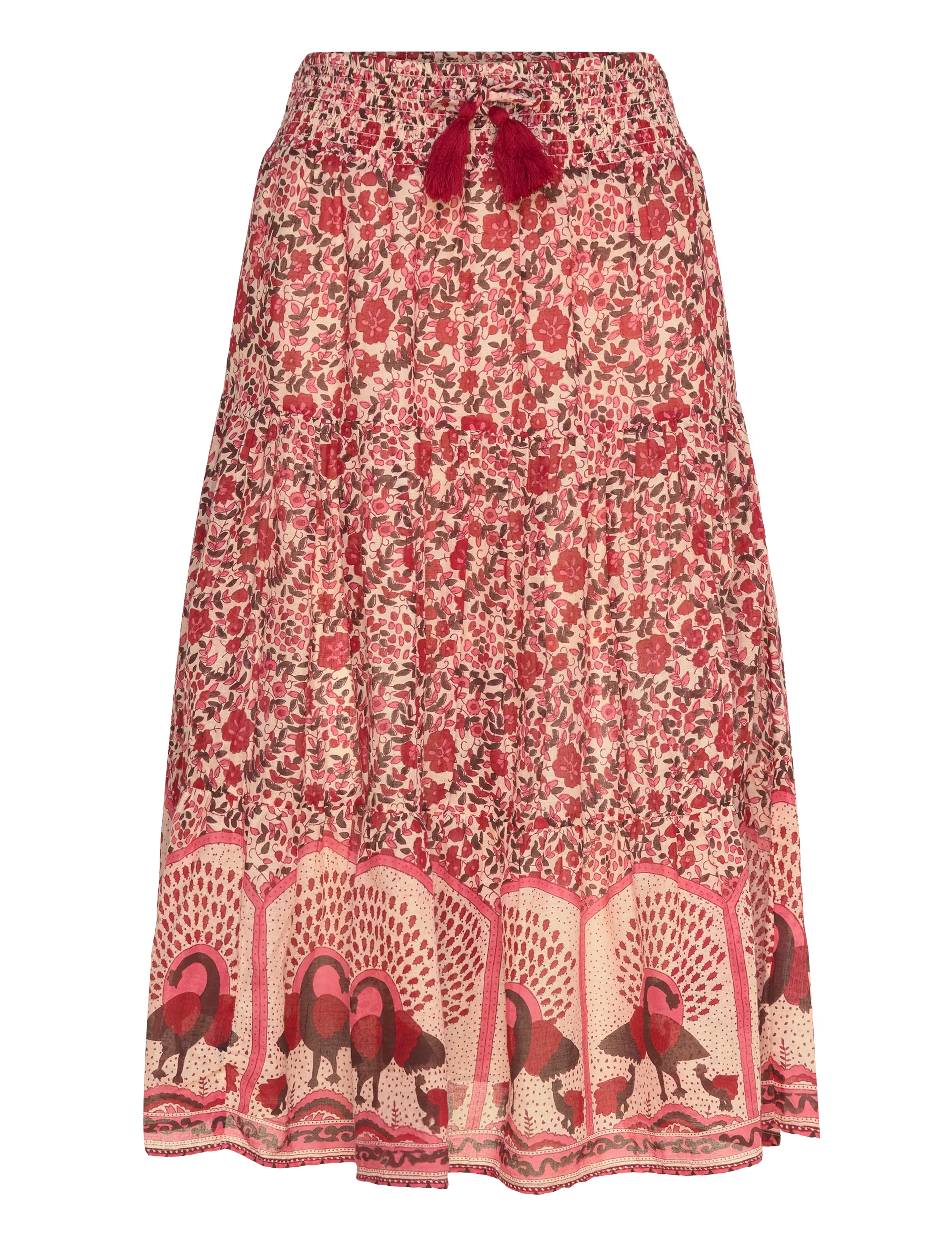 LOLLYS LAUNDRY Sunnyll Midi Rock Rot - L - Damen