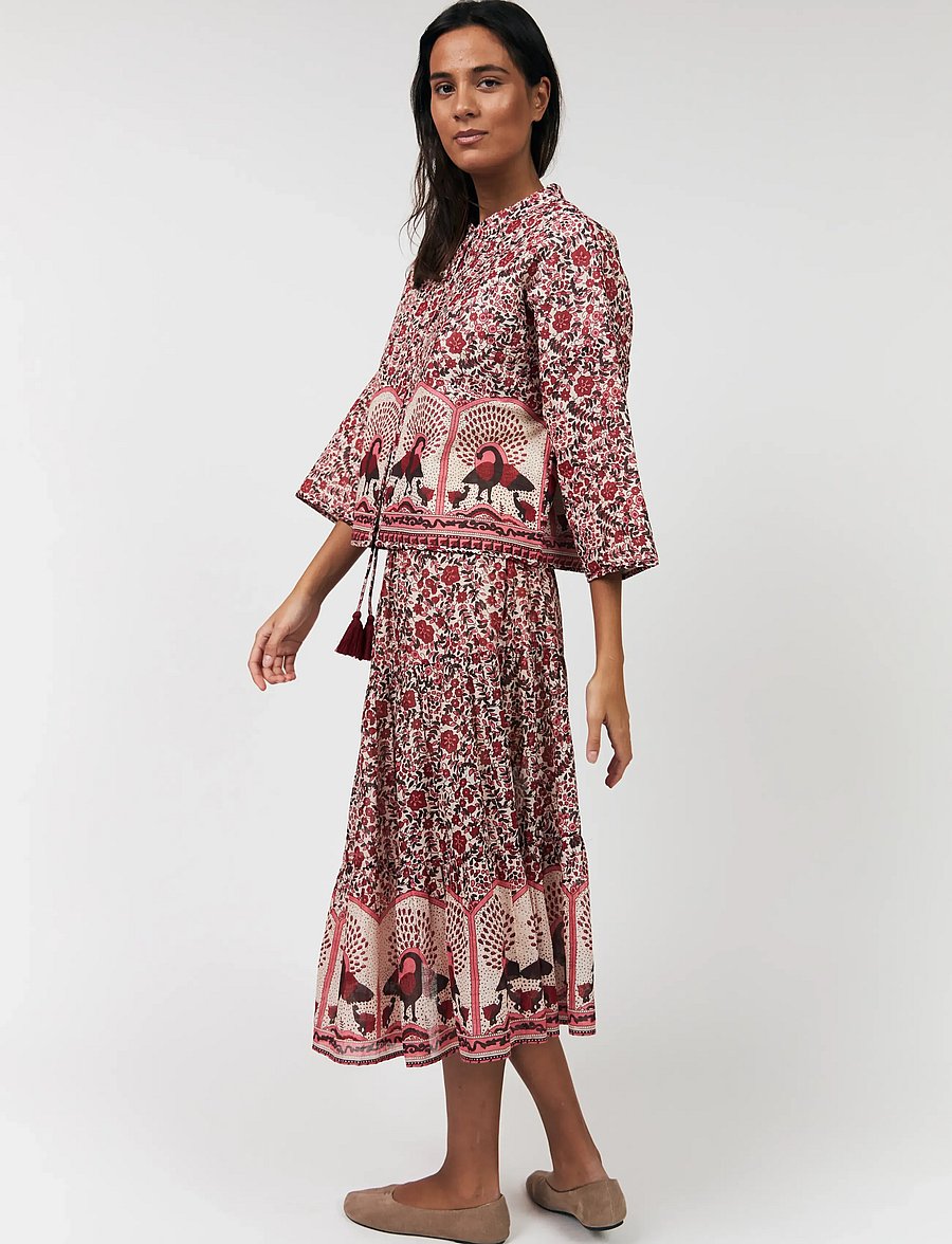 Lollys Laundry - SunnyLL Midi Skirt - midi kjolar - red - 3