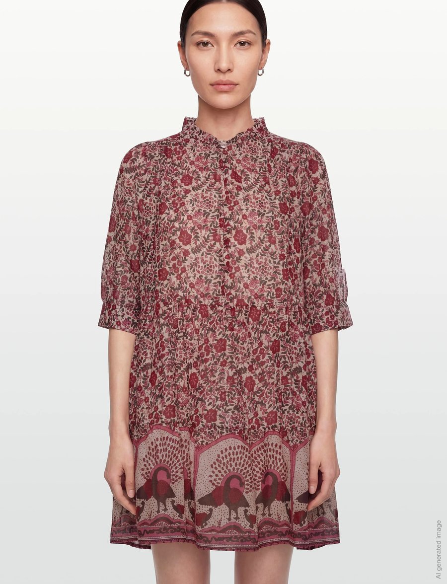 Lollys Laundry - SabineLL Short Dress - korta klänningar - red - 4