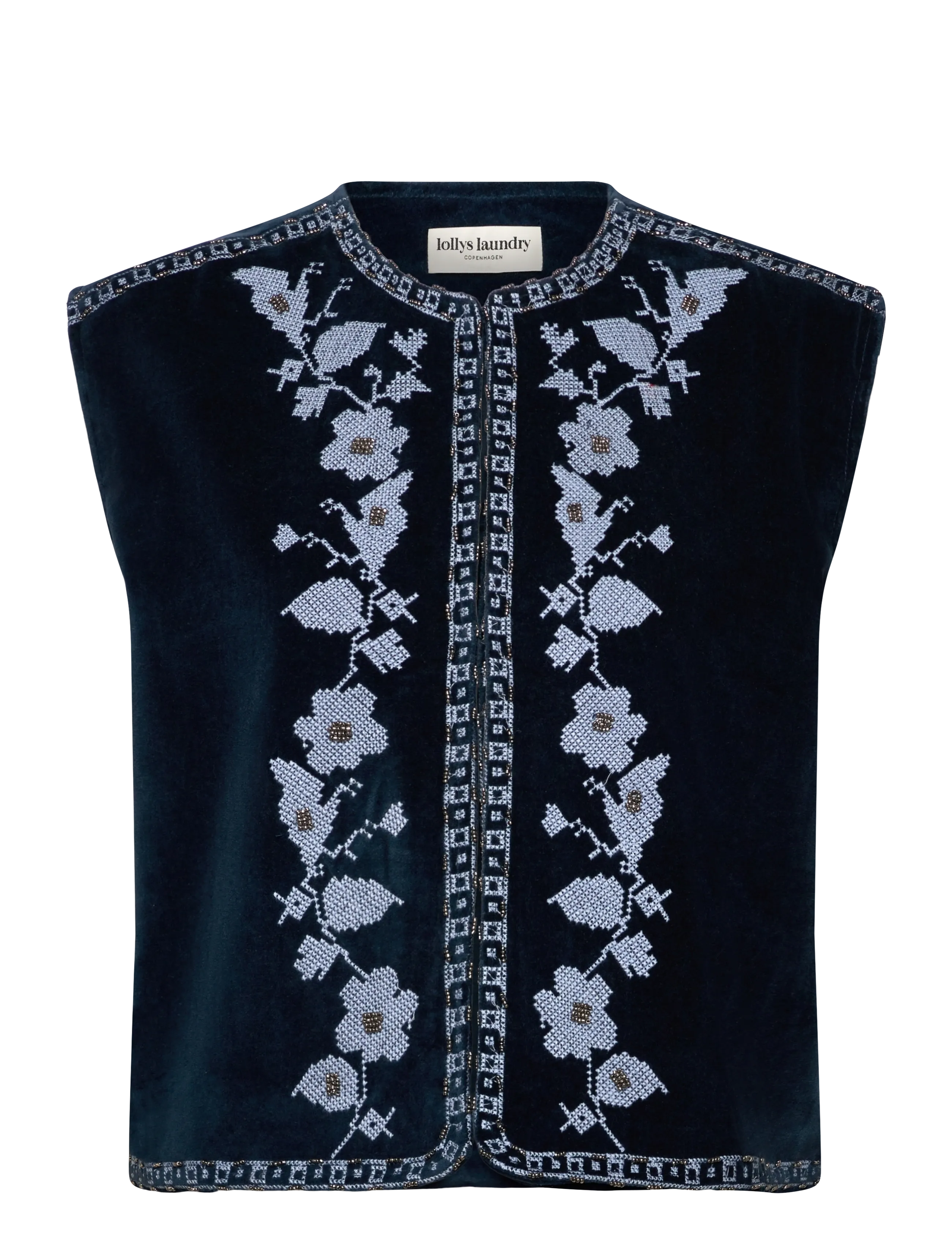 LOLLYS LAUNDRY Binll Vest Sl Navy - L - Damen