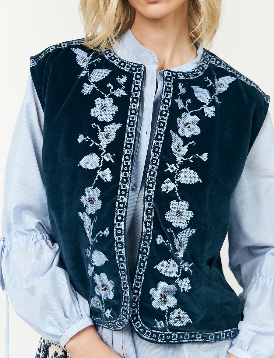 Lollys Laundry - BinLL Vest SL - vorjakkar - blue - 4