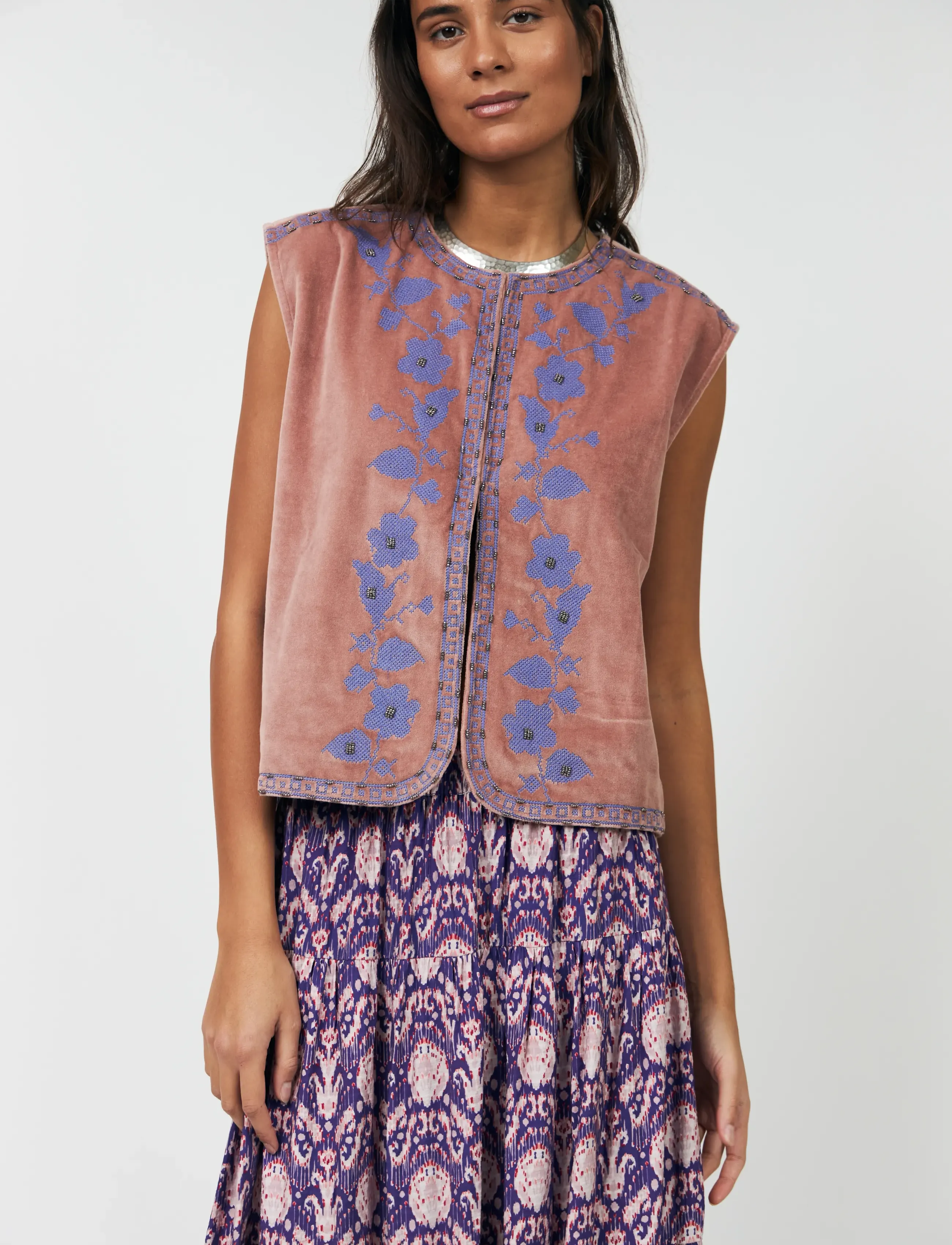 Lollys Laundry - BinLL Vest SL - spring jackets - dusty rose - 4